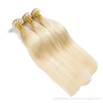 Rebecca 15A Top Best Quality 613 Blonde Straight Weave Raw 100% hair virgin human hair bundles Human Hair Extension Vendors
